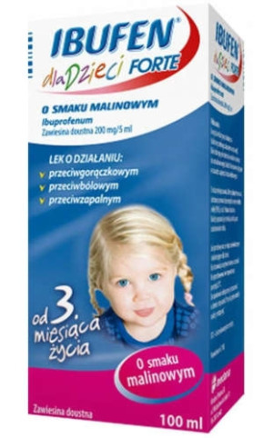 IBUFEN Forte zawiesina dla dzieci smak malinowy 100ml