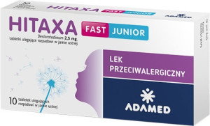 Hitaxa Fast Junior 2,5mg x 10 tabletek ulegających rozpadowi w jamie ustnej