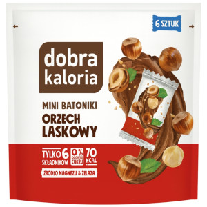 Dobra Kaloria Mini batoniki orzech laskowy 108 g
