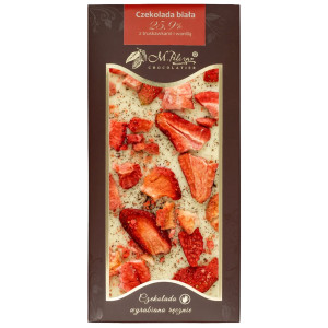 M.Pelczar Chocolatier Czekolada biała 25,9% z truskawkami i wanilią 80g