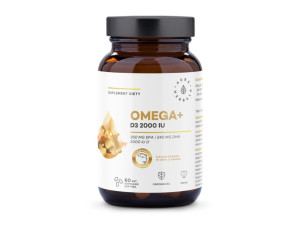 AURA HERBALS Omega+ Witamina D3 2000 IU, kapsułki softgel 60 szt