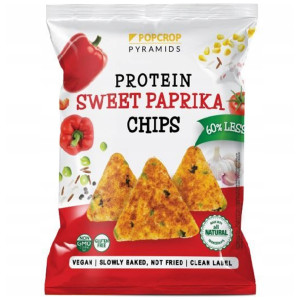 POPCROP CHRUPKI PIRAMIDKI PROTEINOWE O SMAKU SŁODKIEJ PAPRYKI 60g