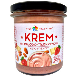 PIĘĆ PRZEMIAN Krem migdałowo-truskawkowy KETO 300 g