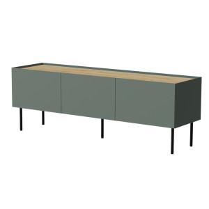 Szafka RTV oliwkowa / dąb mat 150 cm Olmo