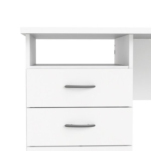 Biurko z szufladami białe mat 120 cm Function