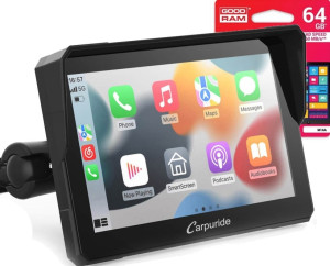 Nawigacja motocyklowa Carpuride W702 Carplay Android Auto 2 x Bluetooth + karta 64GB