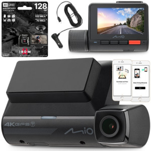 Zestaw Wideorejestrator MIO MiVue 956W 4K, HDR, GPS, WIFI, Fotoradary + Karta Goodram 128GB U3