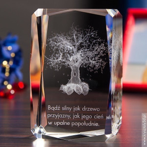 Drzewo 3D z Twoją dedykacją • statuetka 3D • GRAWER 3D