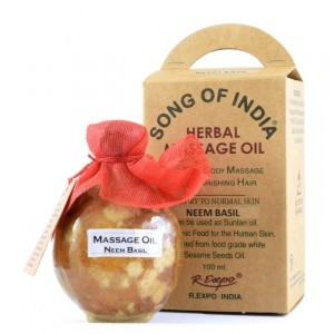 Ziołowy olej do masażu z aromatyczną esencją Patchoul Song of India 100ml
