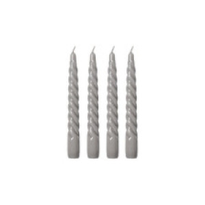 świeca twist light grey 4szt Lene Bjerre