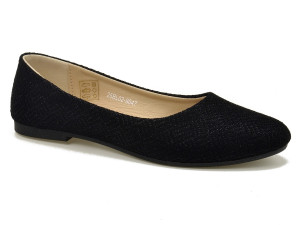 Czarne baleriny damskie Jezzi 25BL02-9047