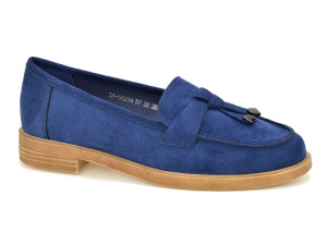 Mokasyny Vinceza 58234 niebieski zamsz
