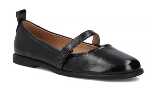 Czarne skórzane baleriny damskie Filippo DP7742/26