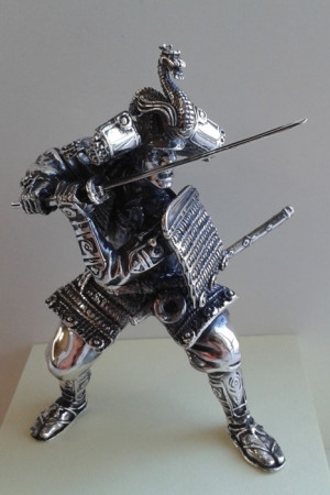 RONIN - srebrna figurka japońskiego wojownika