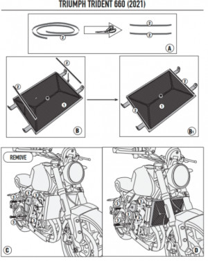 GIVI OSŁONA CHŁODNICY TRIUMPH TRIDENT 660 (21 > 22