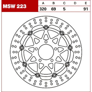 TRW Tarcza hamulcowa MSW223 SUZUKI TL GSX 1400 GSX