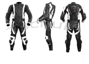 TSCHUL KOMBINEZON MOTO SKÓRZANY 787 BLACK-WHITE
