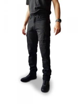 OZONE SPODNIE MOTOCYKLOWE JEANS  SHADOW II BLACK