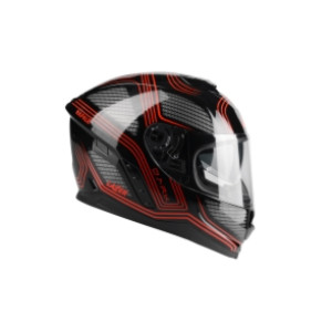 LAZER Kask Integralny RAFALE Darkside Czarny Czerw