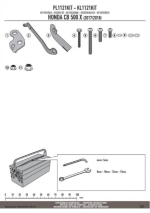 GIVI PL1121KIT ZESTAW MONTAŻOWY DO PL1121 / PL1121CAM