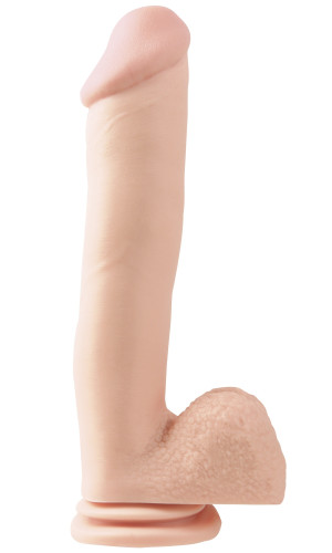 SexShop - Dildo realistyczne z przyssawką - PIPEDREAM Basix Rubber Works 12" Dong With Suction Cup Cielisty - online