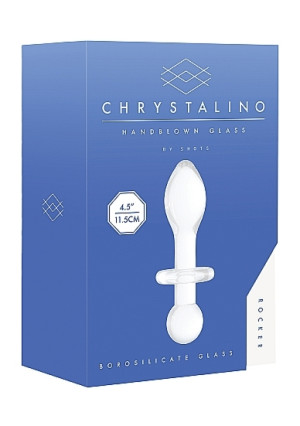 ZATYCZKA ANALNA z Borokrzemianu SZKLANA ROCKER - Rocker - White