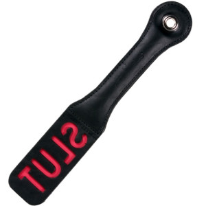 SexShop - Sportsheets Leather Impression Paddle – Packa do klapsów SLUT - online
