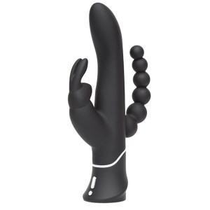 Wibrator potrójny - Happy Rabbit Triple Curve Black