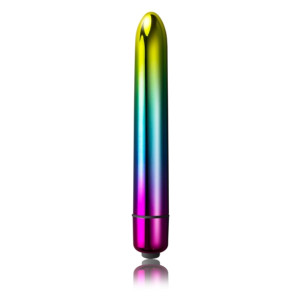 Podręczny kolorowy wibrator - Rocks-Off Prism Vibrator Metallic Rainbow