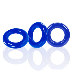 Zestaw 3 pierścienie na penisa - Oxballs Willy Rings 3-pack   Niebieski