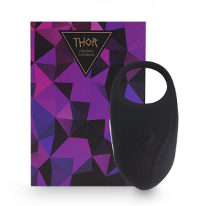 Wibrujący pierścień na penisa - FeelzToys Thor Cockring   Czarny