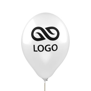 Balony z nadrukiem - Balon 30cm - Biały z Logo
