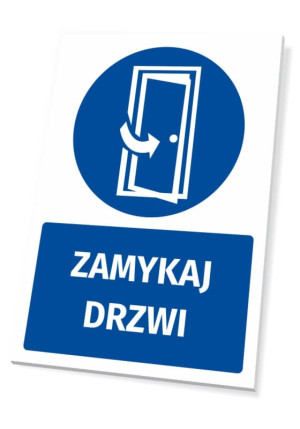 Tabliczka BHP z piktogramem Zamykaj drzwi