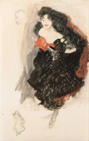 Reprodukcja obrazu Study for Judith II - Gustav Klimt