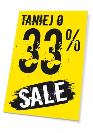 Tabliczka Sale - taniej o wartość w %