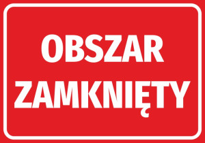 Naklejka Obszar zamknięty