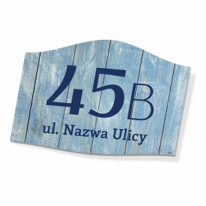 Tabliczka na dom z numerem posesji i ulicą