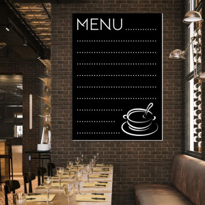 Tablica kredowa z nadrukiem menu 021