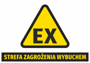 Naklejka BHP Strefa zagrożenia wybuchem N265