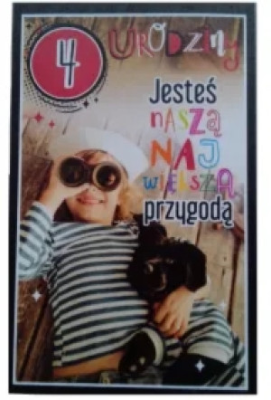 Kartka okolicznościowa Urodziny 4 chłopiec
