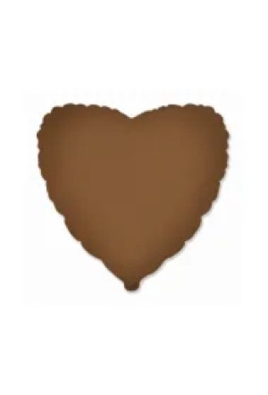 Balon foliowy Serce matowe Choco Brown