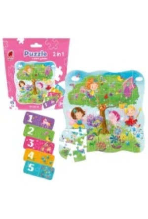 Puzzle w saszetce 49 el. Wróżki + mini gra