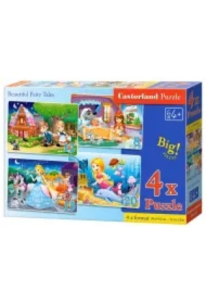 Puzzle maxi 4w1 - Piękne bajki (8+12+15+20 el.)