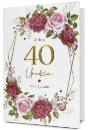 Karnet okazjonalny B6 z kopertą 40 Urodziny PAN DRAGON HM200-3262