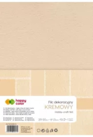 Filc dekoracyjny kremowy 10 szt HAPPY COLOR