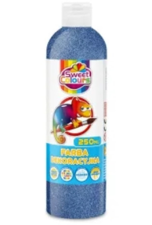 Farba dekoracyjna brokatowa niebieska