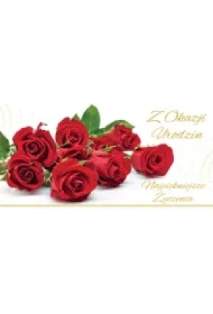 Karnet Flowers Urodziny wzór nr 5