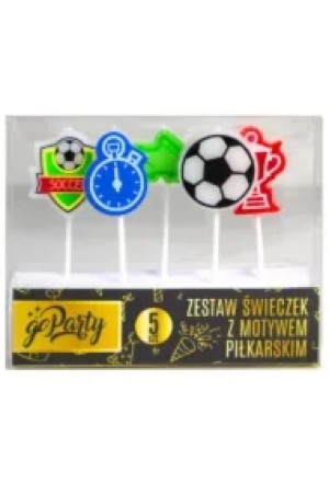 Zestaw świeczek urodzinowych Motyw piłkarski