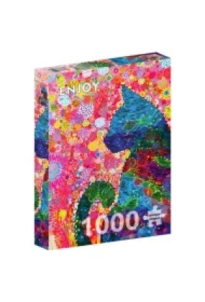 Puzzle 1000 Kolorowy kot