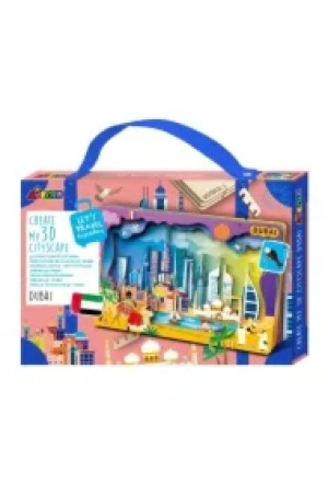 Puzzle drewniane 3D - Stwórz pejzaż miejski Dubaj